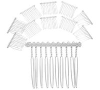 MAGICLULU 20pcs Silver Bridal Hair Combs for Wedding, Alloy Metal Material with 10 Teeth, Comfortable to Wear and Create Stunning Hairstyles, Hair Accessory for Engagement and Bridal