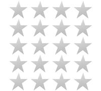MAGICLULU 20Pcs Silver Cardboard Stars Silver Glitter Star Cutouts Glitter Five Stars Paper Confetti for Bulletin Board Party Supplies