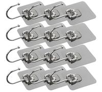 MAGICLULU 20pcs Small Metal Wall Hooks Nail-Free Hanging Hooks Self Adhesive Sturdy Stainless Steel for Outdoor Ceiling Use