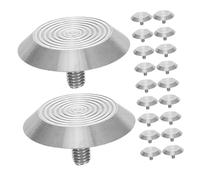 MAGICLULU 20pcs Stainless Steel Tactile Warning Nail Studs with Slip Pineapple Texture for Blind Weather Resistant Pavement Markers for Sidewalks Walkways and Public Spaces