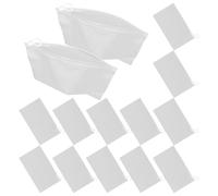 MAGICLULU 20Pcs Transparent PE Student Stationery Bags with Zipper Lock Lightweight Large Capacity Pencil Cases for School Supplies Travel Cosmetic Pouches Portable Organizing Storage