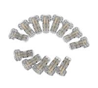 MAGICLULU 20pcs Way 2 Pin T Shape Electrical Wire Splice Connector, Solderless Quick Wiring Terminal Kit for 0.3-0.5mm² Wires, Made of PC and Brass, for Property Repairs and Fast Branch