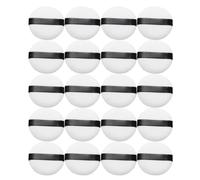 MAGICLULU 20pcs White Crystal Fluff Powder Applicators for Woman Makeup Accessory, Simple Shaped Cosmetic Tools Suitable for Salon and Home Use Random Color