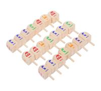 MAGICLULU 20pcs Wooden Dreidels Handmade Festival Spinning Tops for Chanukah Party Decorations Educational Focus Tools for Adults Construction with Unique Patterns