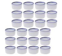 MAGICLULU 24pcs Ceramic Tiny Reptile Feeding Bowls for Pet Reptiles, Space-saving Design Water Dish Providing Comfortable Environment, for Spider and Frog Terrariums