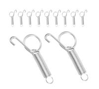 MAGICLULU 24pcs Large Spring Latch Hooks for Rabbit Bird Cage Door, Metal Cage Door Fixed Hooks with Spring Lock for Pet, Poultry, and Dog Kennel Use