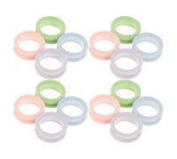 MAGICLULU 24pcs Silicone Scissors Finger Rings for Pet Grooming, Non-Slip Thumb Protectors Ergonomic Finger Inserts in 4 Colors for Professional Dog Hair Cutting and Barber Shears