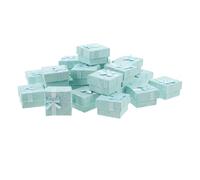 MAGICLULU 25pcs Mini Jewelry Storage Boxes Paper Earring Packaging Box with Ribbon Bow and Soft Interior Classic Stylish Design for Bridesmaid and Romantic Events 1.6x1.6x1