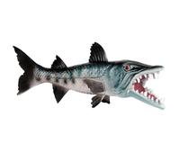 MAGICLULU 26.5cm Simulation Wolf Fish Model, Realistic Solid Plastic Marine Animal Figure for Home Office Decor, Scientific Sea Life Specimen Display, Aquarium Ornament and Fish Tank Landscaping
