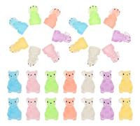 MAGICLULU 28pcs Luminous Mini Bunny Figurines Colorful Resin Rabbit Statues for Indoor Decoration Nighttime Glow Artistic Home Decor for Spaces