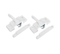 MAGICLULU 2pair Window Lock White Cam Sash Locks for Sliding Doors and Windows Enhanced Home Security with Strong Locking Mechanism Safety Guard Compatible with Old-Style Plastic Steel Windows