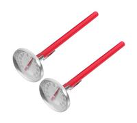 MAGICLULU 2Pc Mechanical Car Thermometer for Air Conditioner Battery Clock Shape Gauge with Easy Installation Dashboard Accessory for Vehicle Interior Decoration Red