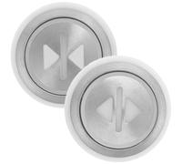 MAGICLULU 2pcs 36mm Round Elevator Button Replacement Set with White LED Lift Push Buttons for Open and Close Functions Elevator Accessories for Lift Maintenance and Repair