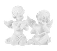 MAGICLULU 2pcs Adorable Angel Figurine Resin Angel Statue Craft for Home Decoration for Friends Family