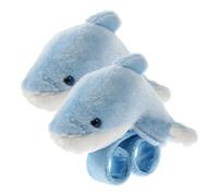 MAGICLULU 2pcs Adorable Plush Dolphin Slap Bracelets for Soft Snap Bands Wristbands Cute Animal Easy to Use Store for Festivals
