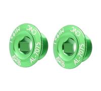 MAGICLULU 2Pcs Aluminum Alloy Bike Crank Bolts Cnc Machined Lightweight Crank Cover Screws for Mountain Road Bikes Resistant Green