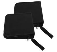 MAGICLULU 2pcs Black DVD Bag with 40 Capacity, Protective Polypropylene Non-Woven CD DVD Storage Binder, Easy to Carry Media Storage Case for Home Or Travel