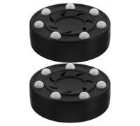 MAGICLULU 2pcs Black Ice Hockey Training Pucks Lightweight Abs+pvc Material for Roller Hockey Youth Practice Improving Shooting Accuracy and Puck Control