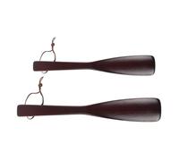 MAGICLULU 2pcs Black Synthetic Material Shoe Horns with Short Handle Shoe Wearing Aid Tool to Prevent Foot Injury for Daily Use and Travel