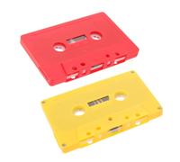 MAGICLULU 2pcs Blank Audio Cassette Tapes with Retro Design Empty Vintage Tape Shells Made of Plastic Reusable Easy Rewriting for DIY Crafts