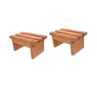 MAGICLULU 2pcs Camping Stool Bath Stool Backrest Wood Step for Garden Indoor Outdoor Small