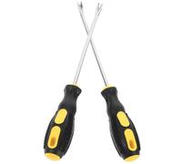 MAGICLULU 2pcs Carpenter Nail Remover with Ultra Acute Dual Prongs for Upholstery Staple Pulling Lightweight Pry Tool for Home Woodworking Maintenance and Flooring Professionals