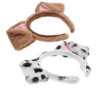 MAGICLULU 2Pcs Cartoon Animal Headbands for Dog Ears Costume Hair Bands Decorative Party Props for Birthdays and Cosplay Events Comfortable Design