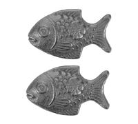 MAGICLULU 2pcs Cast Iron Fish-Shaped Cooking Tool Natural Iron Supplement for Pregnancy Anemia Support Vegan Athletes Food-Grade Multipurpose Seasoning Plate
