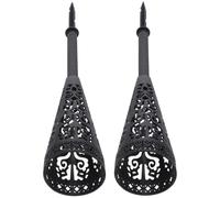 MAGICLULU 2pcs Cemetery Flower Vase Grave Flower Pot Cemetery Inserting Vase with Stable Base Black Plastic Attach Firmly to The Ground for Garden Lawn