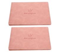 MAGICLULU 2pcs Certificate Protector Birth Certificate Cover Leatherette Premium Protection Foldable Design for Travel Family Outings Document Holder