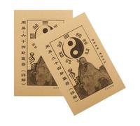 MAGICLULU 2pcs Chinese I Ching Fortune Reading Book for Travel and Guidance | Paper Reference, Traditional Artwork Cover, Easy Interpretation, Portable Wisdom, for Divination Sessions and Decisions