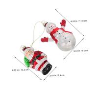 MAGICLULU 2pcs Christmas Tree Ornaments Snowman and Santa Claus Figurines Hanging Xmas Decorations for Family Fun Holiday Party DIY Decor Gift Ready Reusable Pendants