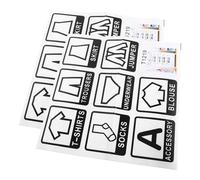 MAGICLULU 2pcs Clothing Label Stickers for Dresser Classification Easy to Use Clothes Identification Decals Suitable for Hotels and Walls