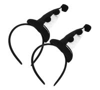 MAGICLULU 2pcs Clown Hat Headband Black White Cartoon Costume Props for Mardi Gras Halloween Carnival Masquerade Party Accessories for Adults