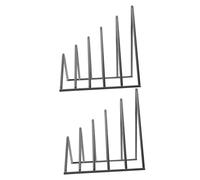 MAGICLULU 2pcs Compact Bookshelves Filing Boxes 11.8x7.9x7.9inch Iron Simple Structure Vertical Organization Protects Desktop from Scratches Living Room Floor Letters Small Tools