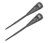 MAGICLULU 2pcs Cone Grave Vase Soil Inserted Vases Black Plastic with Hollow Drainage Design Practical for Cemetery Lawn Memorial Decoration