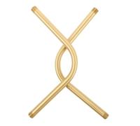 MAGICLULU 2pcs Copper Bent Lamp Stems Threaded Hollow Extension Tubes for Wall and Table Lamps Curved Ceiling Light Replacement Rods for DIY Lighting Repair