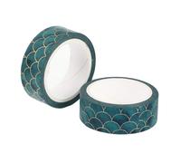 MAGICLULU 2pcs Decorative Fish Scales Washi Tape for Scrapbook and DIY Crafts, Small and Lightweight Paper Tape Suitable for Hand Account and Office Accounts Random Color
