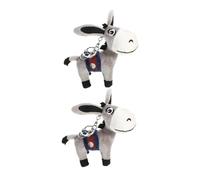 MAGICLULU 2pcs Donkey Keychains Party Decoration - Donkey Stuffed Toy Keychain - Farm Animal Key Ring Cute Ornament for Zoo Themed Party Goodie Bag Fillers