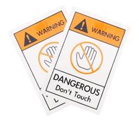 MAGICLULU 2pcs Don't Touch Warning Sticker Adhesive Warning Label Pvc round Easy to Use Security Caution Sign Stickers for Keeping Away from Dangerous Equipment