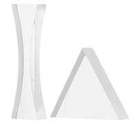 MAGICLULU 2pcs Double Concave Glass Lens Optical Experiment Sturdy Concave Lens for Classroom Physics Teaching Explaining Optics Knowledge with Safe Glass Material