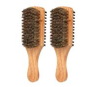 MAGICLULU 2pcs Dual-sided Beard Brush for Men Mustache Grooming and Hair Styling Barber Tool with Portable Plastic Design Suitable for Hair and Beard Care