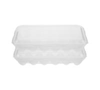 MAGICLULU 2pcs Egg Organizer for Refrigerator Plastic Stackable Storage Box with Lid Secure Egg Placement Optimal Space Utilization for Kitchen Management and Small Home Refrigerators