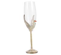 MAGICLULU 2pcs Elegant Swan Crystal Wine Glasses Stylish Glass Goblets for Wedding Whiskey Cocktails Comfortable Smooth Touch Material for Celebrations and Daily Use