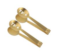 MAGICLULU 2pcs Ergonomic Stainless Steel Tea Bag Squeezer Tongs Comfortable Grip Food Tongs for Sugar Tea Non Slip Design Kitchen Tool