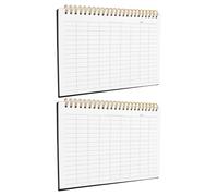 MAGICLULU 2Pcs Financial Planner Notebook with PP Cover - Horizontal Grid Expense Tracking Book for Small Business and Personal Budgeting - Accounting Ledger Book for Money Management and
