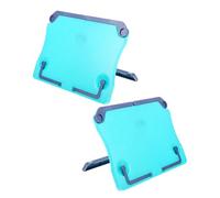 MAGICLULU 2pcs Folding Music Sheet Stand with ABS Plastic Desktop Book Holder, Adjustable Blue Reading and Guitar Score Holder for Study and Practice