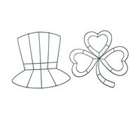 MAGICLULU 2pcs Four-leaf Hoop Metal Wreath Base Flower Metal Wire Rings Wreath Frame Irish Shamrock Wreath Frame Garland Wire Wreath Four Leaf Hanging Frame Wrought Iron