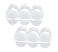 MAGICLULU 2pcs Fresh Storage Box for Eggs Plastic Lid for Kitchen and Refrigerator Organization Reusable Egg Holder