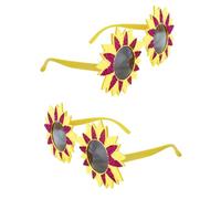 MAGICLULU 2Pcs Funny Sunflower Party Glasses Lightweight Creative Hawaiian Costume Eyeglasses for Adults Festival Photo Props